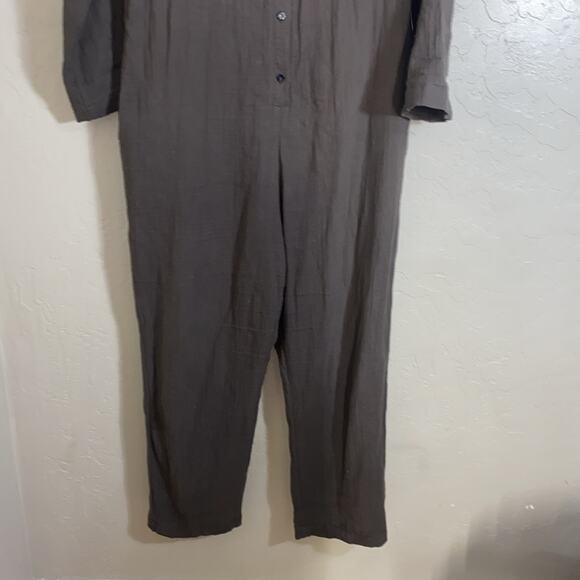Stillwater 100% cotton button front jumpsuit - Picture 3 of 10